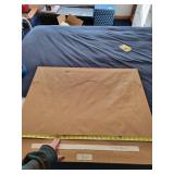 Framed Print of Girl with Cat by Garden, Up North Gallery Matting, 32x27 Inches