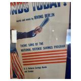 Framed Sheet Music Poster - Any Bonds Today? by Irving Berlin