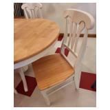 Oval Wooden Dining Table with 4 Chairs, 57x42x30 Inches