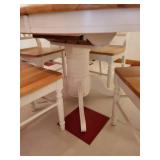 Oval Wooden Dining Table with 4 Chairs, 57x42x30 Inches