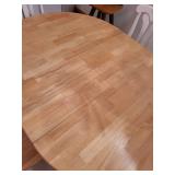Oval Wooden Dining Table with 4 Chairs, 57x42x30 Inches