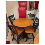 36 Inch Round Wood Dining Table with 4 Chairs