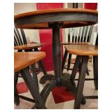 36 Inch Round Wood Dining Table with 4 Chairs