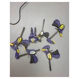 Set of 5 Irwin Quick-Grip Clamps Assorted Sizes