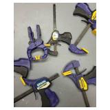 Set of 5 Irwin Quick-Grip Clamps Assorted Sizes