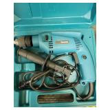 Makita Hammer Drill with Hard Case and Side Handle