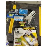 Central Pneumatic 23 Gauge Pin Nailer with Arrow Stapler and Staples
