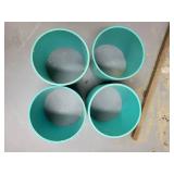 Set of 4 Charlotte SDR-35 6-Inch PVC Sewer Pipe Sections