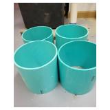 Set of 4 Charlotte SDR-35 6-Inch PVC Sewer Pipe Sections