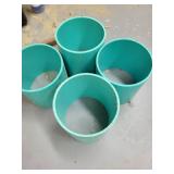 Set of 4 Charlotte SDR-35 6-Inch PVC Sewer Pipe Sections