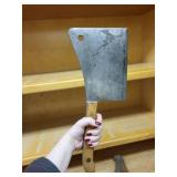 Vintage Meat Cleaver and Logging Peavey Tool Set