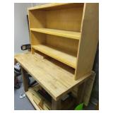 Work Table with Shelving, Porter Cable Joiner, Power Strip, and Clamp