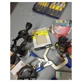 Large Lot of Hand Tools and Accessories Including Drill Bits, Blades, Voltage Tester, and More