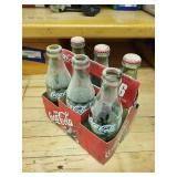 Set of 6 Vintage Coca-Cola Classic Glass Bottles in Original Carrier