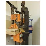 Set of 3 Heavy Duty Bar Clamps with Wood Handles