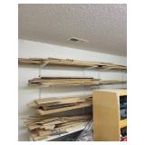 Assorted Lot of Wood Boards, Shelves, and Dowels for Woodworking