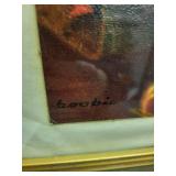 Framed Print of Praying Old Man with Bread by Bookie, Ornate Gold Frame