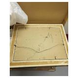 Framed Print of Praying Old Man with Bread by Bookie, Ornate Gold Frame