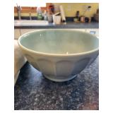 Collection of Vintage Mixing Bowls Including Blue Anchor Hocking Set