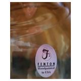 Collection of 5 Decorative Glass Vases Including Fenton Handpainted Vase