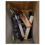 Lot of Clothes Hangers Including Wood and Plastic Styles