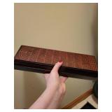 Wooden Cribbage Board Box with Cards and Peg Storage