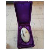 Minnesota Vikings Collectible Football with Purple Display Case