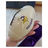 Minnesota Vikings Collectible Football with Purple Display Case