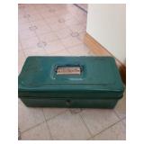 Vintage Metal Toolbox with Tray Insert