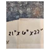 Wall-Mounted Oak Display Cabinet with Glass Door and Shelves 21x6x22 Inches