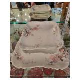 Haviland Limoges France Porcelain Plates and Platters Set with Floral Pattern