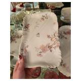 Haviland Limoges France Porcelain Plates and Platters Set with Floral Pattern