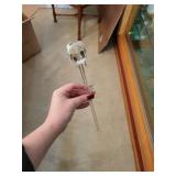 Lenox Porcelain Oval Bowl and 2 Crystal Glass Roses in Vases