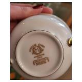 Noritake Glenmore Handpainted China Dinnerware and Glassware Set with Gold Trim