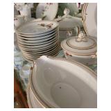 Noritake China Japan Tatania 1970 Dinnerware Set with Floral Pattern