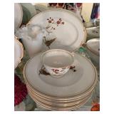 Noritake China Japan Tatania 1970 Dinnerware Set with Floral Pattern