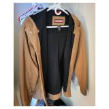 Craftsman Brown Hooded Jacket and Carhartt Gray Pullover Hoodie