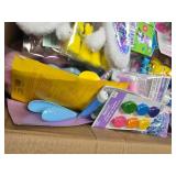 Easter Basket Starter Kit for 4 Children, Baskets, Grass, Eggs, Toys and More