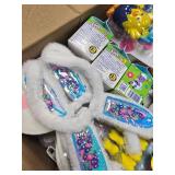 Easter Basket Starter Kit for 4 Children, Baskets, Grass, Eggs, Toys and More