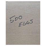 Box of 500 New Plastic Easter Eggs