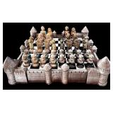 LL - Vintage Chess Set - 28 in Square Board