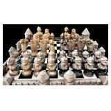 LL - Vintage Chess Set - 28 in Square Board
