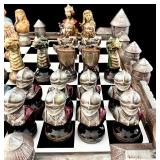 LL - Vintage Chess Set - 28 in Square Board