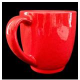 LS - Red Christmas Dinnerware Set - 12 Mugs, 12 Plates (8.5-in), 6 Placemats, 5 Napkin Rings