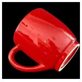 LS - Red Christmas Dinnerware Set - 12 Mugs, 12 Plates (8.5-in), 6 Placemats, 5 Napkin Rings