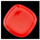 LS - Red Christmas Dinnerware Set - 12 Mugs, 12 Plates (8.5-in), 6 Placemats, 5 Napkin Rings