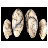 LL - Navajo Bear Fetishes - Vintage Horsehair Pottery, Lot of 4