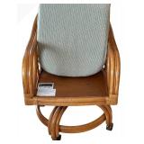 Lane Venture  Vintage Wicker Table & 4 Chairs Set with Cushions