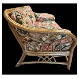 Venture Furniture Co Wicker Loveseat - Floral Cushions