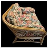 Venture Furniture Co Wicker Loveseat - Floral Cushions
